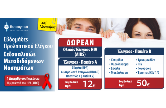 Βιοϊατρική: Προληπτικές εξετάσεις για την Παγκόσμια Ημέρα κατά του AIDS