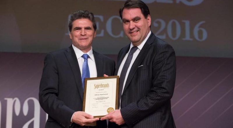 Με το βραβείο Corporate Superbrands Greece 2016  τιμήθηκε η Εθνική Ασφαλιστική
