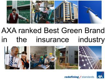 H AXA 1η «Πράσινη Ασφαλιστική Ονομασία» παγκοσμίως το 2014